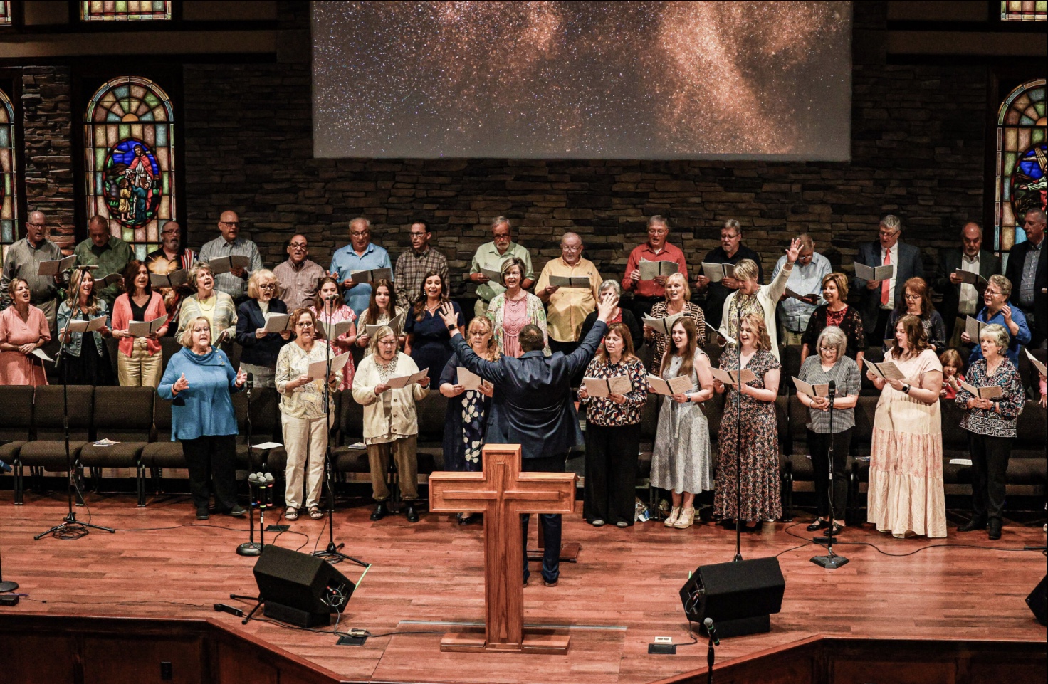 The Waterville Choir performs at a special service.
